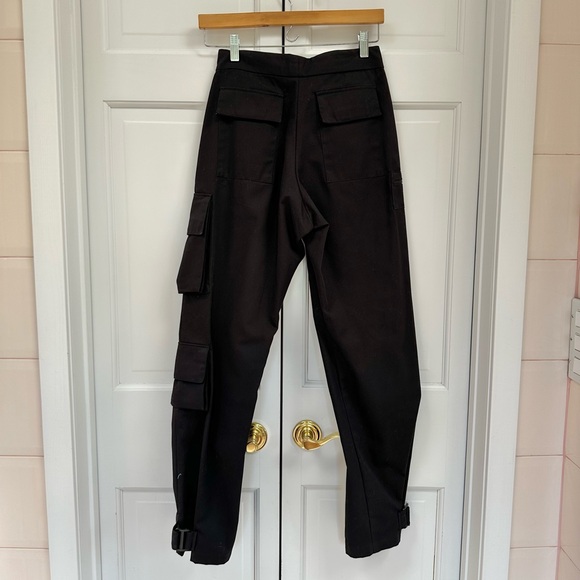 Danielle Guizio Zippered Cargo Black Pants - Picture 16 of 16